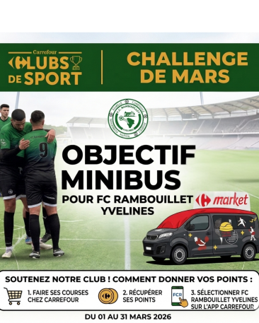 🏆 Challenge Carrefour : Aidez-nous à gagner un minibus pour le FCRY !