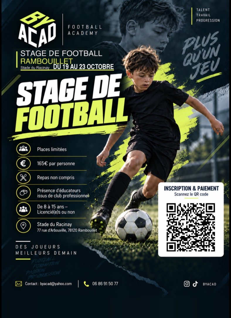 Stage de football à Rambouillet : La BYACAD Academy débarque au Racinay !